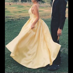 Sherri Hill Yellow Ball Gown